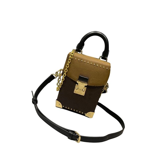 M82465 ТОП роскошные дизайнерские женские сумки на ремне, мини-сумка Lorie, кошелек, женский классический модный стиль и золотая пуговица с золотым краем, сумка через плечо с золотой цепочкой