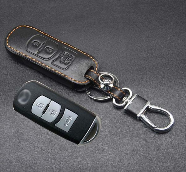 Автомобильный Стайлинг, чехол-держатель для автомобильного ключа из натуральной кожи для Mazda ATENZA3 AxelaMazda 62121725