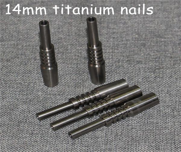 Smoking Titanium Tip Nectar Collector Domeless Nail 14 mm GR2 Inverted Grade 2 Ti Nails für Dab Straw Concentrate Oil Rigs8281320