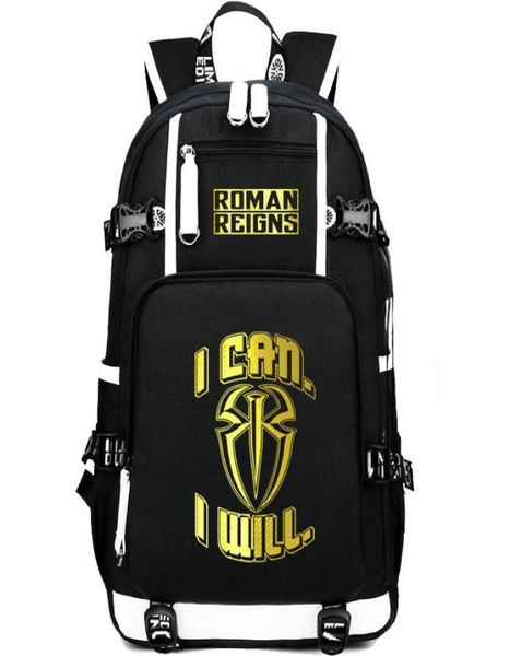 Mochila Roman Reigns Pacote de dia para cachorro grande Eu posso mochila escolar Pacote de luta livre Mochila de bolso para laptop Mochila esportiva ao ar livre day9382028