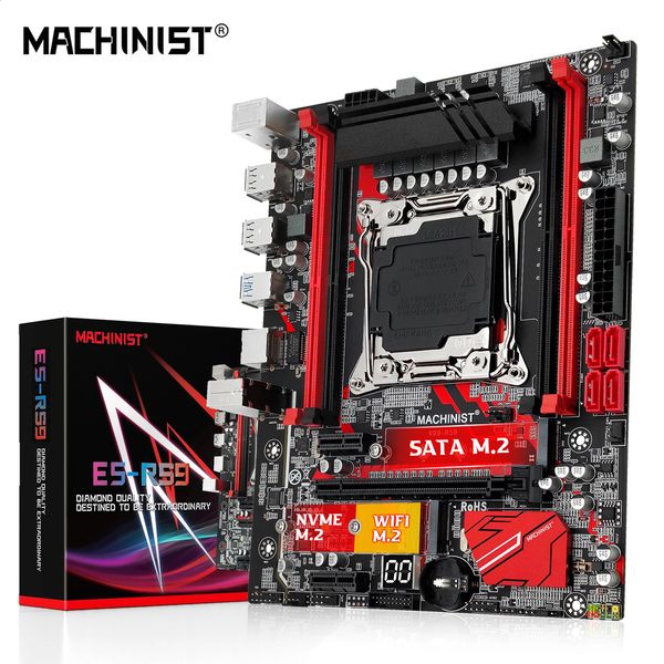 MACHINIST RS9 X99 Placa mãe Suporte Xeon E5 V3 V4 LGA 2011-3 CPU Processador DDR4 RAM Quatro canais e SATA PCI-E M.2 Slot 240307