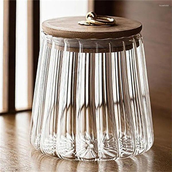 Bottiglie di stoccaggio Vaso di condimento in vetro trasparente sigillato con coperchio Zucchero Barattolo di tè Sale Pepe Scatola Accessori da cucina 750 / 630ml