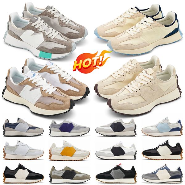 Novo 327 Running Shoes Mulheres Mens Designer 327 Sneakers Sea Salt Branco Cinza Azul Feijão Leite Luz Camelo Branco Jogging Andando Esporte Treinadores