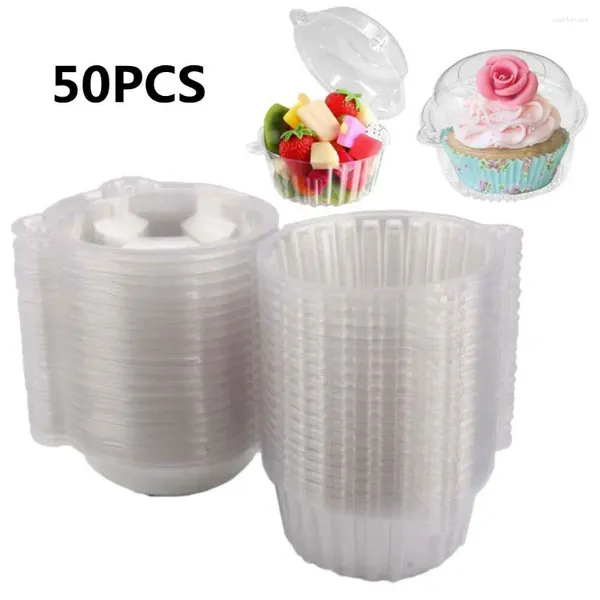 Envoltório de presente 50 pcs bolo fatia caixas cupcake recipiente quadrado individual única caixa de sobremesa triangular sanduíche cheesecake armazenamento