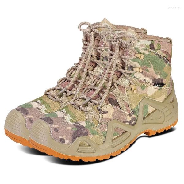 Fitness Schuhe Kampf Taktische Militärische Stiefel Für Männer Armee Fans Outdoor Wandern Ausbildung Knöchel Klettern Wüste Sicherheit Arbeit 2024