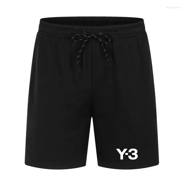 Shorts masculinos marca de moda y3 homens treinamento de fitness verão masculino respirável esportiva jogging praia ginásio treino