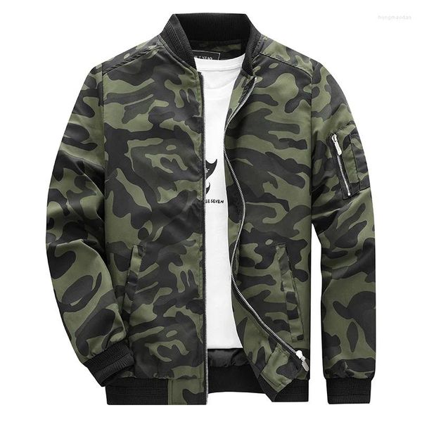 Männer Jacken 2024 Herbst Mode Camouflage Jacke Jugend Casual Stehkragen Military Stil