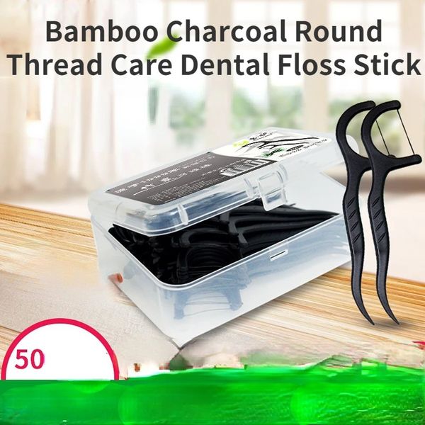 Novo fio dental de 50pcs FLOSS DO FLOSSO DE DEIMAS PHICKS DE DENTES DIVENTE BENDO DE CURPA DE TINTO DIVENTE PRINCIPAL DE FLOSS DE FLOSODENTES OLINA