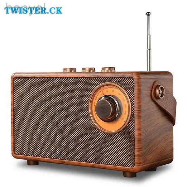 Altoparlanti portatili 2023 Nuovo altoparlante esterno portatile senza fili Retro Vintage Radio Piccolo lettore musicale Altoparlanti ricaricabili per l'arredamento dell'home office24318