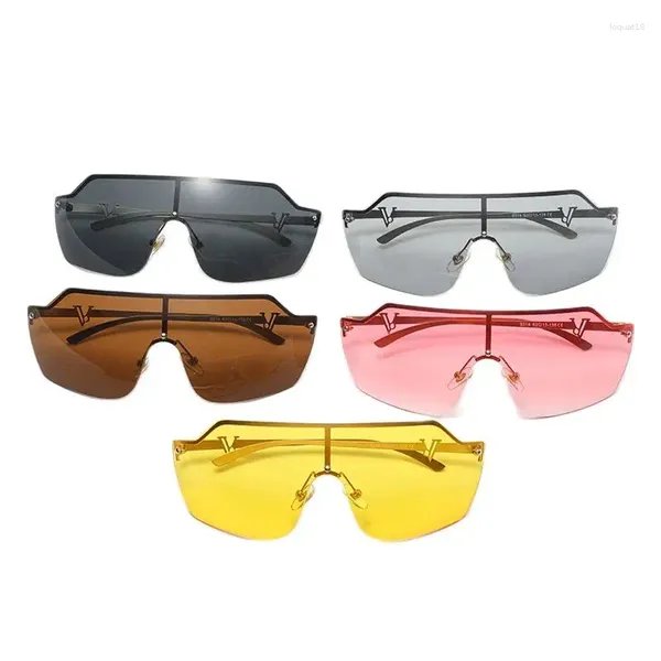 Sonnenbrille Mode Sportbrille Randlose Frauen Stilvolle Punk Brille Y2k Sonne Männer Designer Spiegel Sport Brillen Goggle