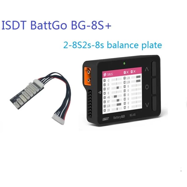 Controle isdt battgo bg8s verificador de bateria inteligente, testador de sinal de receptor, função de carga rápida, balanceador, receptor, testador de sinal