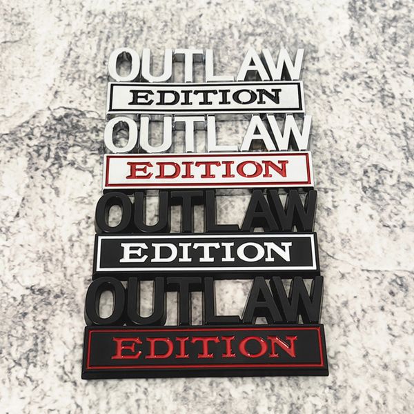 Decoração de festa 1 PC OUTLAW EDITION Adesivo de carro para caminhão automático 3D emblema emblema decalque acessórios de automóveis 8x3.5cm atacado