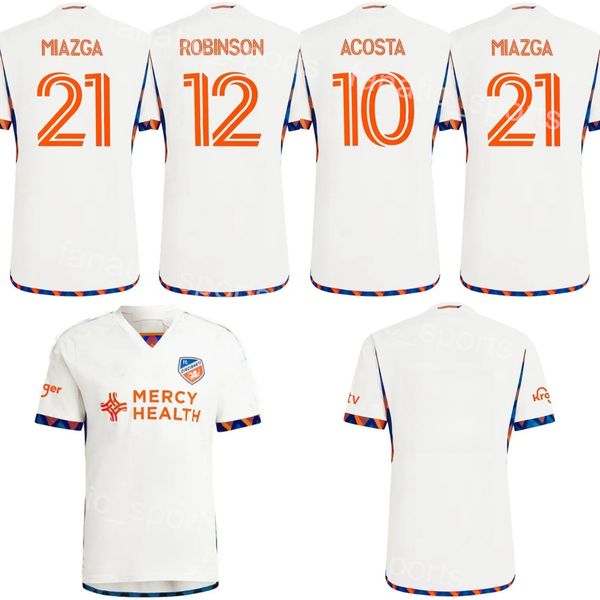 FC Cincinnati Soccer 12 Miles Robinson Trikot 24/25 FC 7 Yuya Kubo 5 Obinna Nwobodo 18 Roman Celentano 10 Luciano Acosta 31 Alvaro Barreal Fußballtrikot-Kits Custom