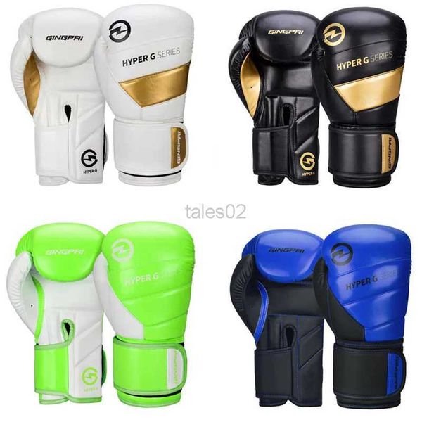 Equipaggiamento protettivo 6/8/10/12 / 14oz Guanto da boxe professionale Antideflagrante resistente all'abrasione Sanda Guanto da allenamento MMA Accessori da allenamento per boxe yq240318