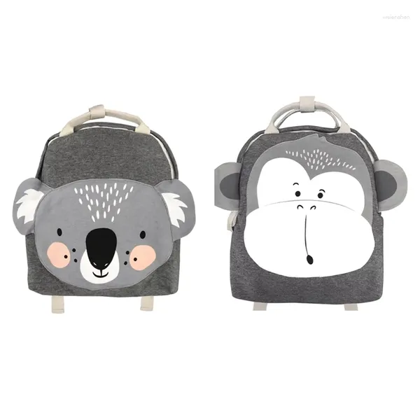 Bolsas escolares Dome 2x crianças mochileiros mochila bolsa infantil para bebê menino bonito menina luz coala macaco