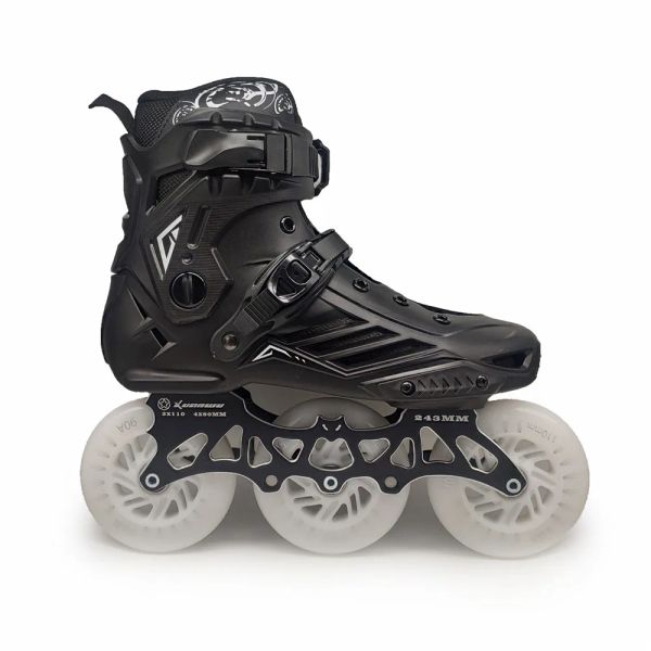 Sapatos Roller patins sapatos 3 rodas 3x110mm Patines de patinação em linha para Seba High FSK Slalom Speed Road Show 110mm 80mm 243mm Base de quadro