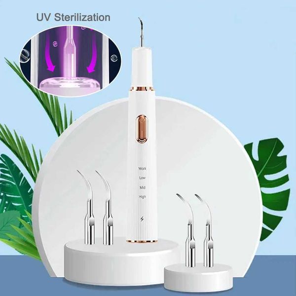 Mundduschen Ultraschall-Zahnaufhellungs- und Reinigungswerkzeuge Dental-Ultraschall-Scaler zur Entfernung von Zahnstein, Plaque-Pigmenten und Zahnstein durch UV-Strahlung in den Zähnen J240318