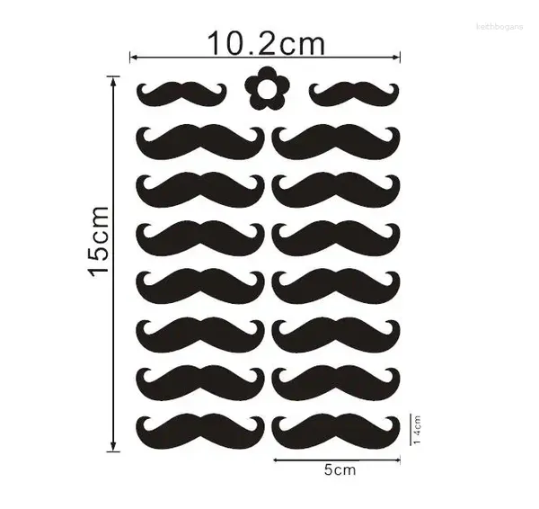 Decoração de festa 48pcs bigode decalque adesivos decorações suprimentos copo envelope selos chá de bebê