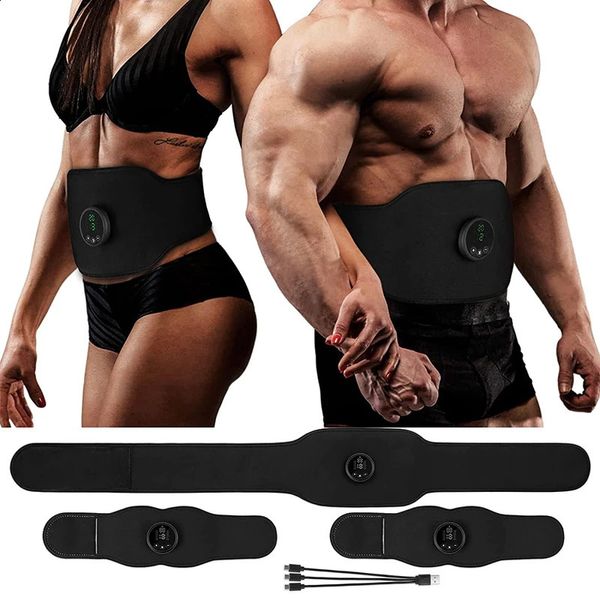 ABS-Stimulator Ab Toner EMS Muskel-Bauch-Straffungsgürtel Bauch Taille Arm Bein Gewichtsverlust Home Office Fitness Workout 240314