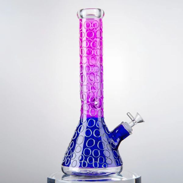 Nuovo inebriante bong in vetro da 7 mm di spessore artigianale narghilè pizzico di ghiaccio tubi dell'acqua grande bong da 18 mm Fmale Joint Dab Rigs con downstem diffuso LXMD20108