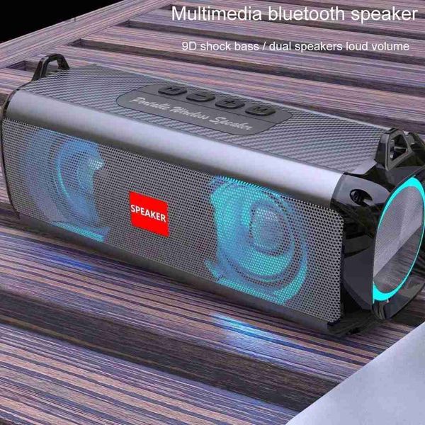 Taşınabilir Hoparlörler Taşınabilir Bluetooth hoparlör Hi Res Audio genişletilmiş bas ve tiz kablosuz hifi yüksek kaliteli süper hacim hoparlörleri 24318