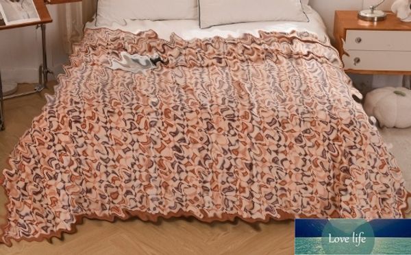 Cobertor de flanela espessado para presente, manta pequena de flanela quente para dormir, colcha de folha coral