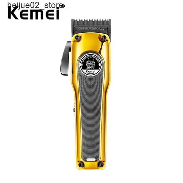 Rasoi elettrici Kemei Barber Motore brushless DLC Lama sbiadita Barbiere Ricaricabile Cordless Elettrico Cono Barbiere Q240318