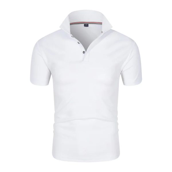 Летняя мужская повседневная футболка для гольфа с коротким рукавом, спортивная футболка для улицы, мужская футболка для гольфа с воротником с лацканами, индивидуальное изображение