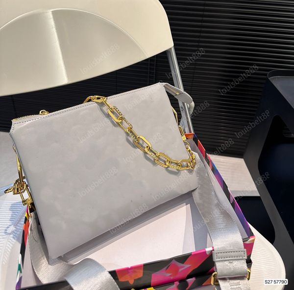 Moda de luxo marca PRIMO Bolsas de designer de couro genuíno clássico vintage bolsa nas axilas bolsa crossbody bolsa em relevo sacos de corrente bolsa de ombro bolsa titular do cartão
