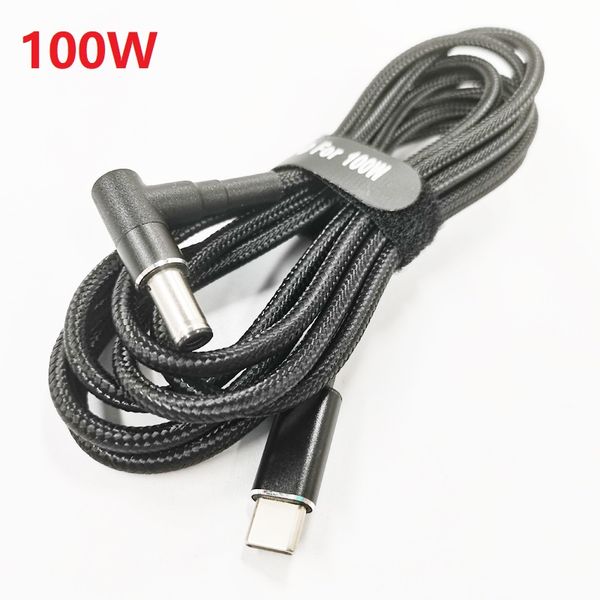 100 W USB Tipo C Macho para 90 Graus Ângulo DC 6.0x3.7mm Macho PD Carregamento Cabo Adaptador de Alimentação Para Asus / 1 PCS