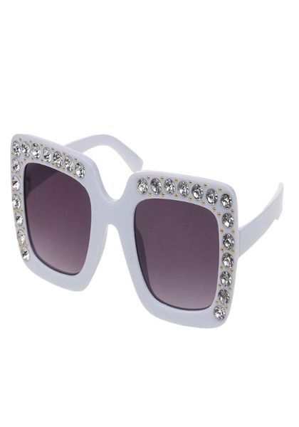 Strass crianças óculos de sol quadrados óculos de sol crianças bebê óculos de sol meninos meninas feminino 95ab6789967