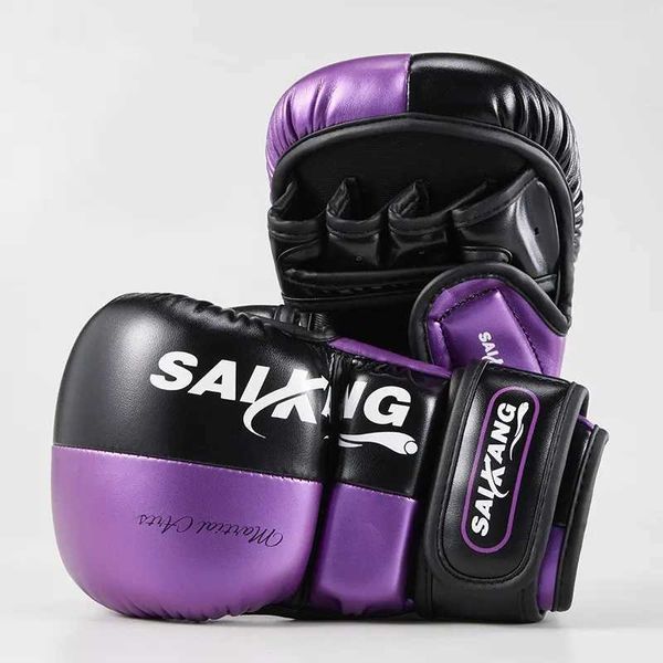 Schutzausrüstung Boxen Halbfinger MMA atmungsaktiv Training heftige Kämpfe Tiger Muay Thai Boxhandschuhe Sanda Fight Boxe Thai MMA Handschuhe Pads yq240318