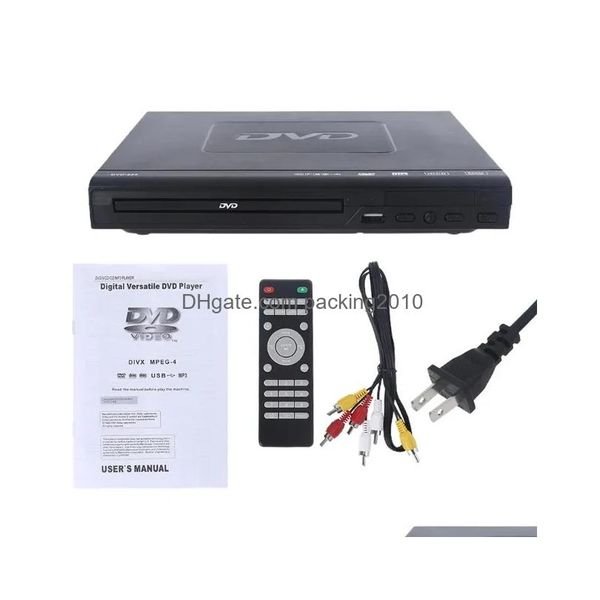 Dvd vcd player casa mini cddisc para tv com saída h dmi av s 240229 entrega de gota eletrônica áudio vídeo dhnxe