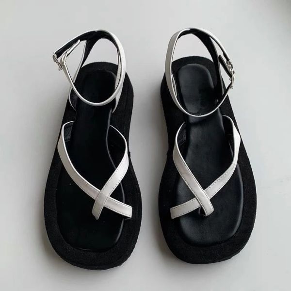 Sandalen Mode Damenschuhe 2021 Beige Heeled Sandalen Med Flip Flops Plattform Clogs Keil Luxus schwarzes Mittel Korrektur Gladiat