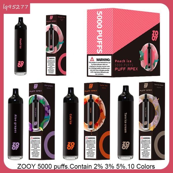 Elektronische Zigarette Zooy Vape 5k 7k 9k 12k 15k Puffs Einweg-Vape-Stift 12 ml mit wiederaufladbarem 550-mAh-Akku Savage Max Cup 6000 Mesh Coil Vaporizer Vapes