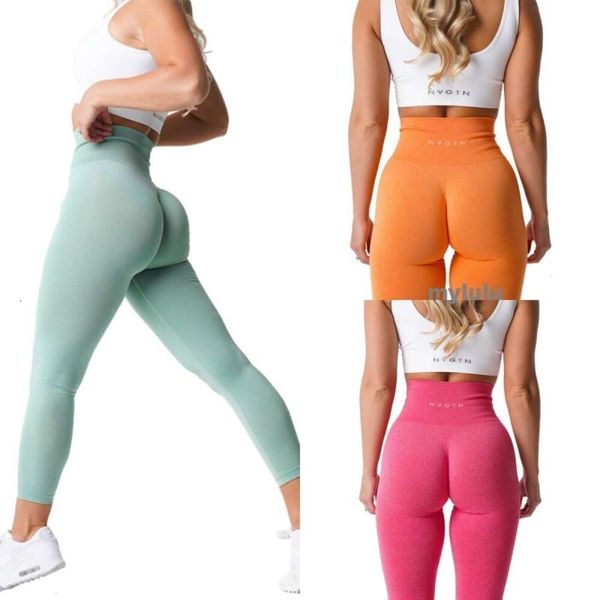 Nahtlose Yoga-Leggings, Spandex, eng anliegende Damen-Slim-Passform, sexy Fitnessstudio, elastisch, atmungsaktiv, Hüftlifting-Sport, Lycra-elastische Hose