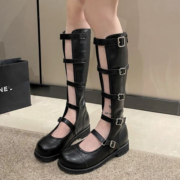 Stivali designer donne ginocchio ginocchia stivali fantasili piattaforma piattaforma 2023 estate nuova tendenza sandali casual sandali gladiatore donna scarpe