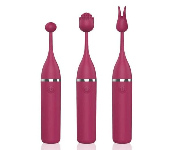 Articoli per massaggi 10 modalità G Spot stimolatore del clitoride 3 teste clitoride capezzolo vibratore masturbatore femminile giocattoli sexy per le donne alta frequenza7190031