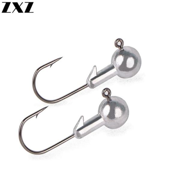 50 pezzi scatola con spinato Jigging testa di piombo amo da pesca kit maschere per esca morbida esche a vite senza fine ganci jig ami con piombo con scatola per attrezzatura T410281950132