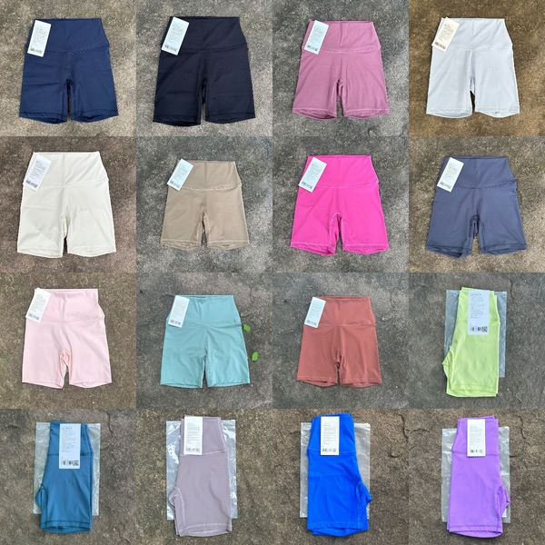 LL Sport-Shorts, Nylon, schnell trocknend, atmungsaktiv, Trainings-Strumpfhose, Outfits, hohe Taille, Yoga-Shorts, Dupes, Push-Up, Laufen, lässig, Biker, Fitnessstudio