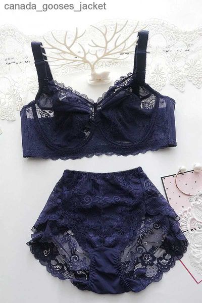 Reggiseni 34-B C D E F G H Plus Size Reggiseno floreale da donna Set slip Lingerie Intimo di grandi dimensioni Femme Set reggiseno e slip sexyC24318