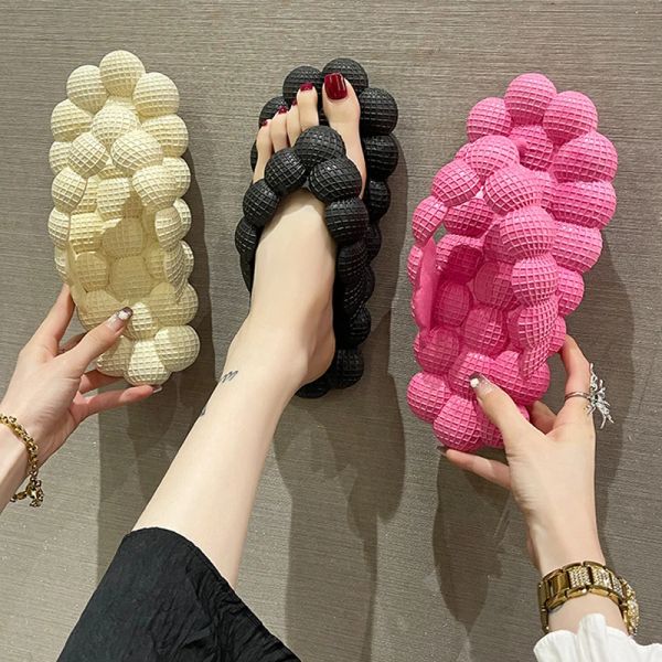 Flops Persönlichkeit Bubble Slipper Flip Flops Home Massage Bottomschuhe für Männer Frauen Sandalen Nicht -Slip -Strand -Slipper Außenrutschen