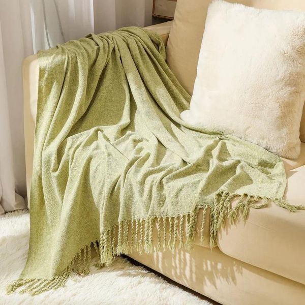 Cobertores Nordic Chenille Lance Cobertor para Camas Boho Home Decor Sofá Capa Ao Ar Livre Acampamento Verão Nap Colcha Fina Pano de Mesa