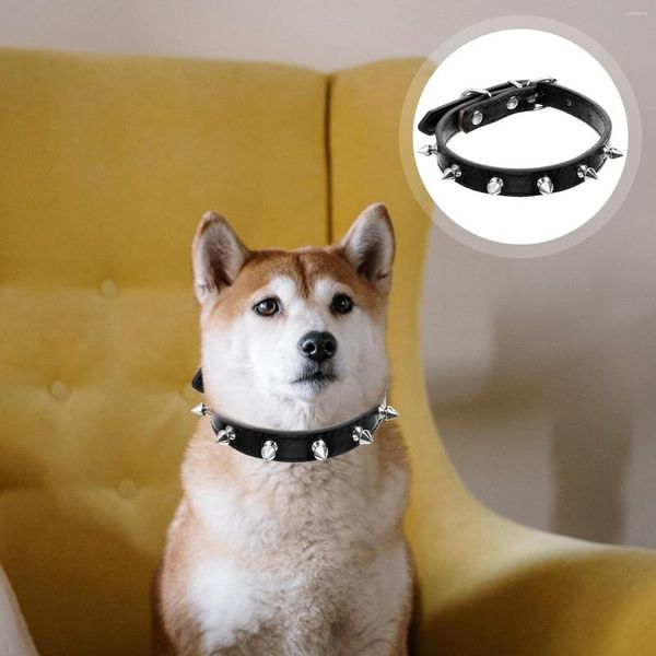 Hundehalsbänder, verstellbares Haustierhalsband, langlebiges Nieten-Gehseil, Party-Katzenspike für kleine Hunde