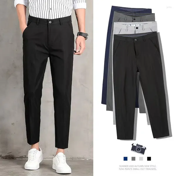 Herrenhose, Frühling, dünner Anzug, schmale Passform, Business-Casual, drapiert, Stretch, passend zu Skinny, schlankmachend