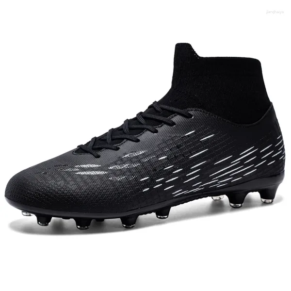 Sapatos de futebol americano de alta qualidade para homens com bota de tornozelo de pico longo preto verde ideal masculino adolescentes e homens