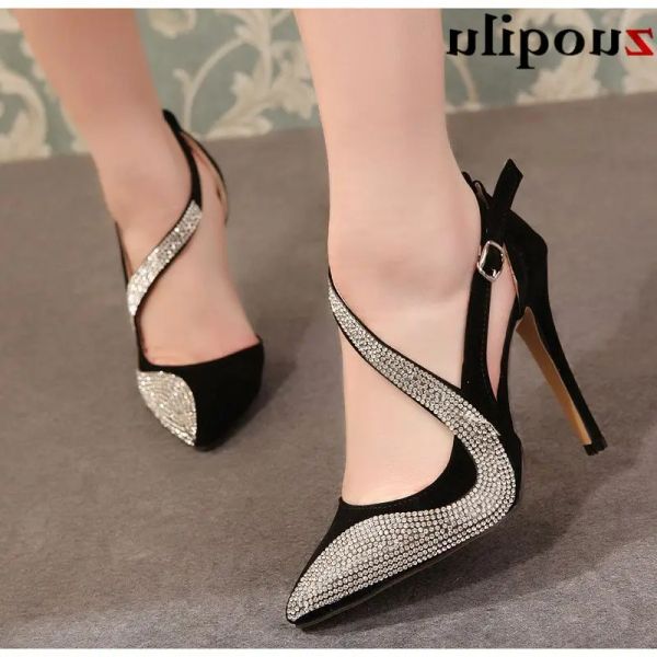 Botas 2022 Sexy High Heels Sapatos Mulheres Design de marca High Heels Night Club Rhinestone Women Pumps High Saltos de Party Wedding Sapates Saltos