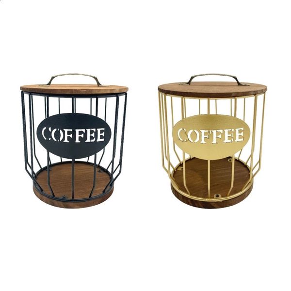 Cápsula de café universal, cesta de armazenamento, copo de café, vintage, organizador de cápsulas, preto para casa, café, drop 240307