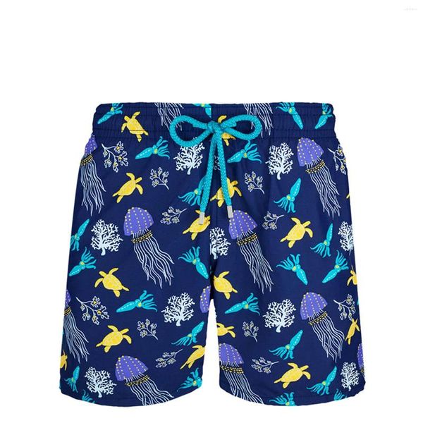 Shorts masculinos MEN SWIMWEAR STRETCH RONDE DES TORTUES Verão Casual Moda Estilo Mens Bermuda Praia |61334