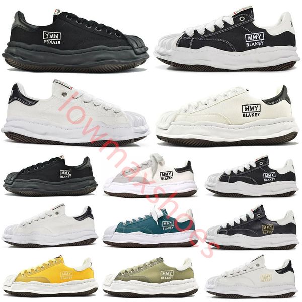 OG Sol MMY Maison Taglio basso Uomo Trekking e campeggio Nero Bianco Casual Designer Scarpe Scarpe di tela in pelle di lusso Shell Sneakers da donna mihara yasuhiro